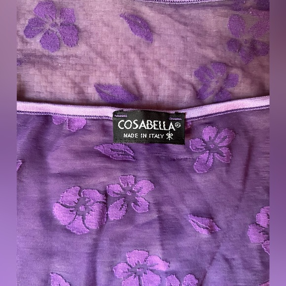 Vintage Cosabella Purple Sheer Stretch Chemise - Picture 5 of 5